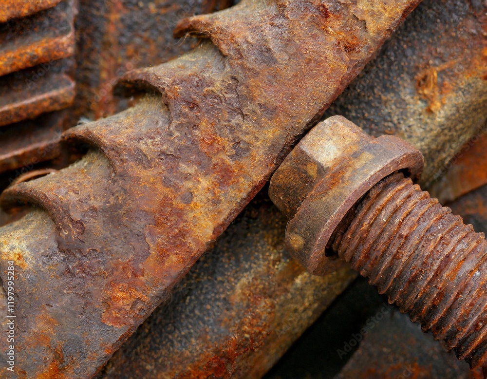 Abstract Textures of Rusty Industrial Tools Telling Time's Tale Abstract Textures of Rusty Industrial Tools Telling Time's Tale