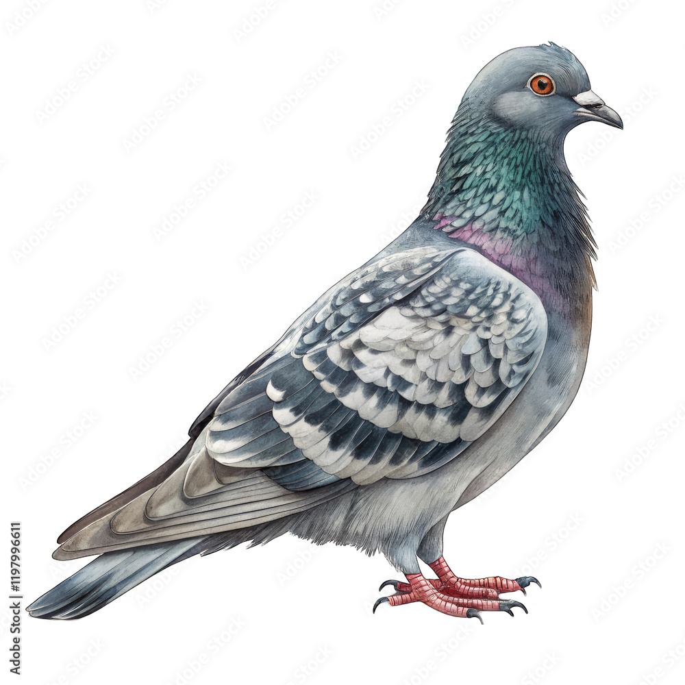 pigeon isolated on white background pigeon isolated on white background
