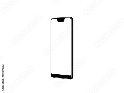 Pixel 3 XL black standing upright, depicted in perspective view.