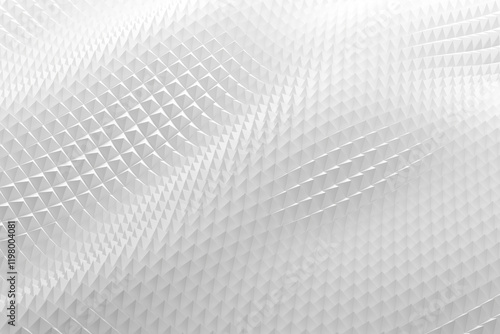 Fototapeta Naklejka Na Ścianę i Meble -  Abstract geometric white textured surface with diamond patterns. 3d render