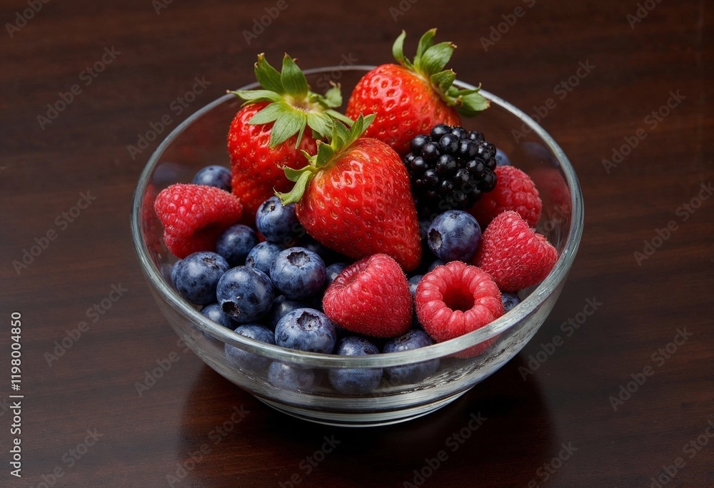 Colorful Bowl of Fresh Berries Inviting a Healthy Snack Option for Summer Gatherings Colorful Bowl of Fresh Berries Inviting a Healthy Snack Option for Summer Gatherings