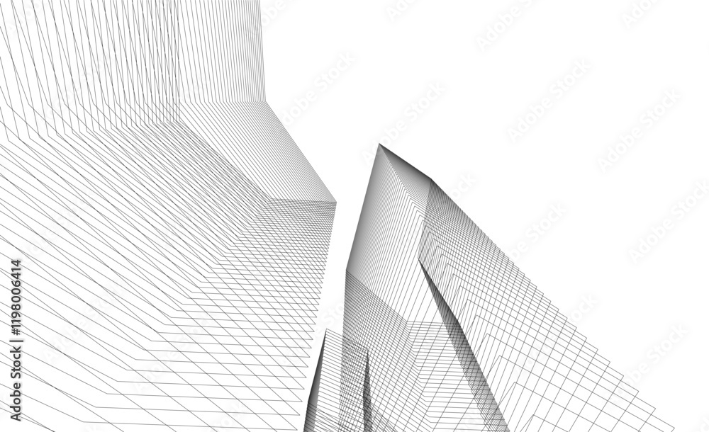 abstract architecture vector 3d illustration abstract architecture vector 3d illustration