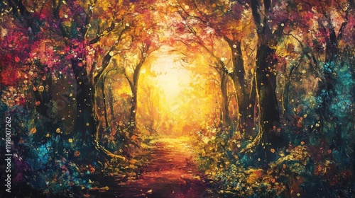 Autumnal Forest Path