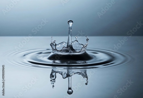 Captivating Water Splash Creating Mesmerizing Ripples in a Serene Setting photo