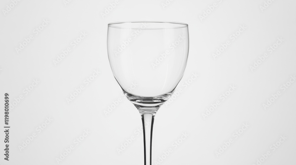 Empty clear wine glass on white background. Empty clear wine glass on white background.