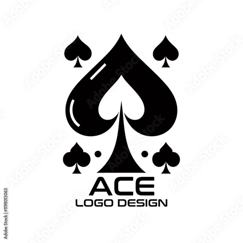 Ace Of Spades Vector Logo Design