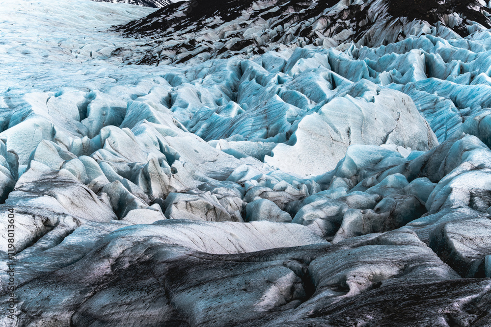 Glacier Iceland special ice winter frozen thick old ice melt global warming