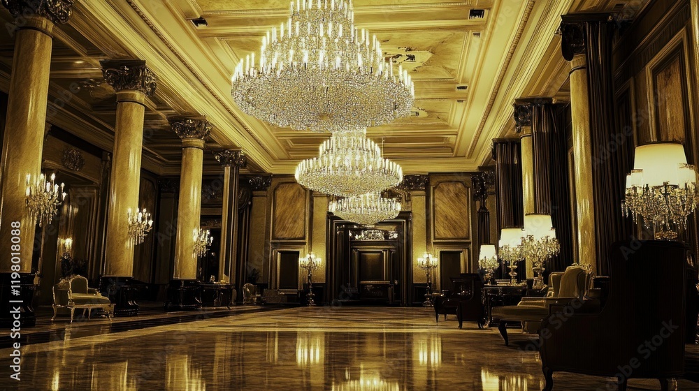 Obraz premium Opulent Grandeur: A Gilded Palace Interior