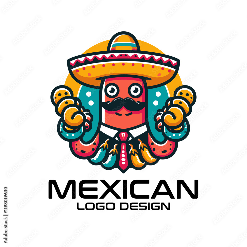 Fototapeta premium Mexican Vector Logo Design
