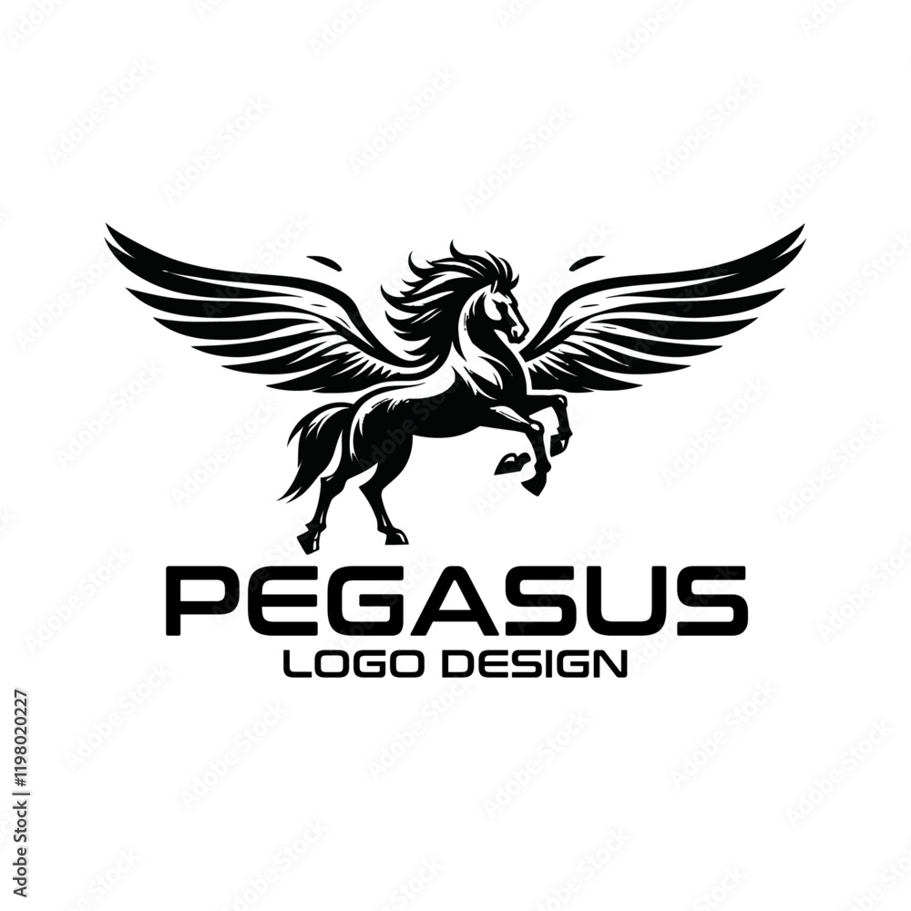 Obraz premium Pegasus Vector Logo Design