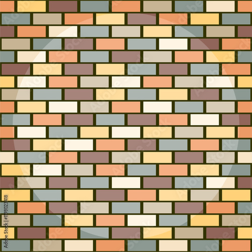 Seamless pattern artistic brick wall vector illustration print for textile, wallpaper, paper, pack etc geometrical background 