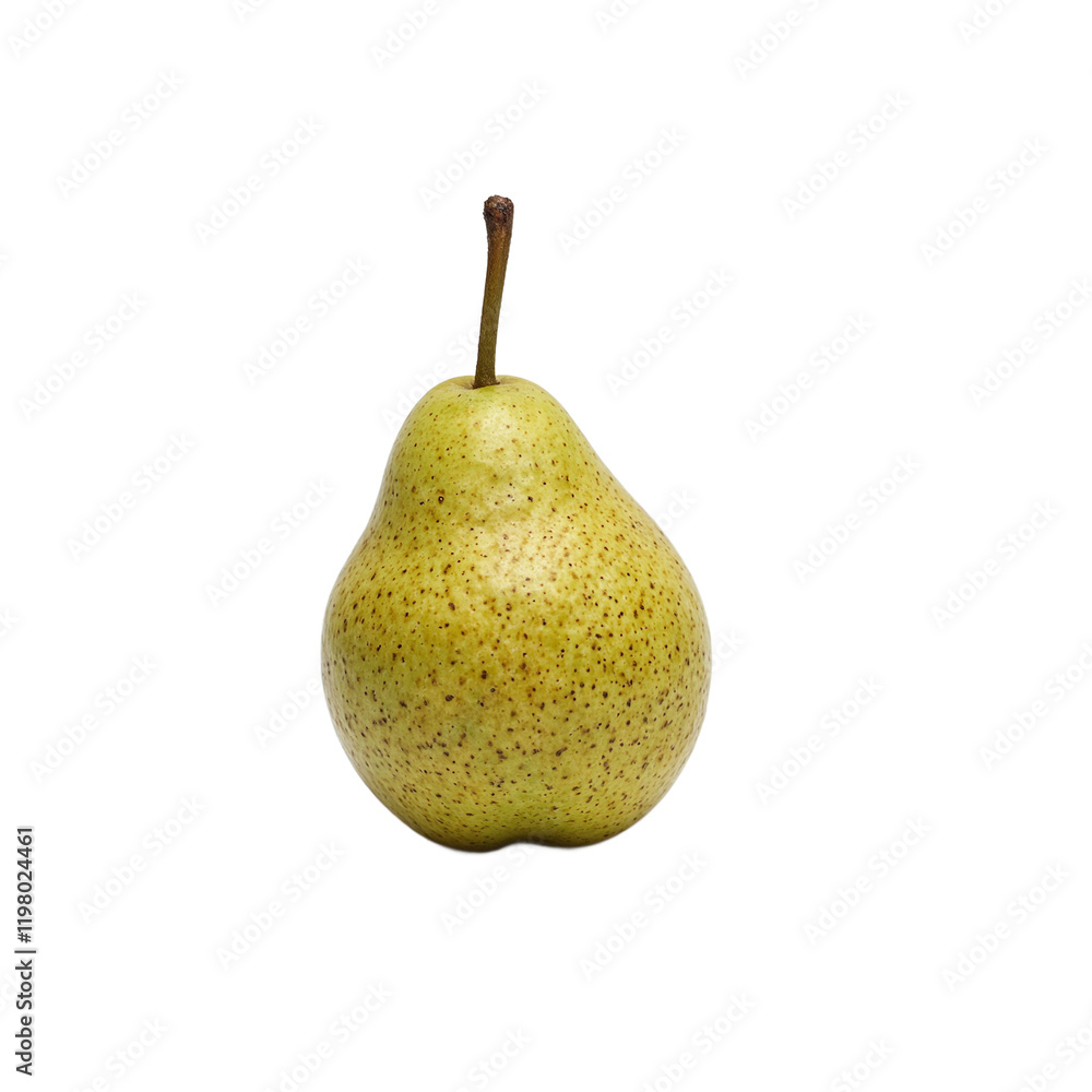 Ripe golden green pear on white background Ripe golden green pear on white background