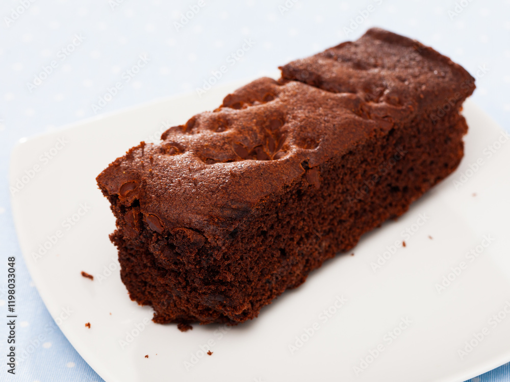 Fresh brownie on wooden background, sweet food Fresh brownie on wooden background, sweet food