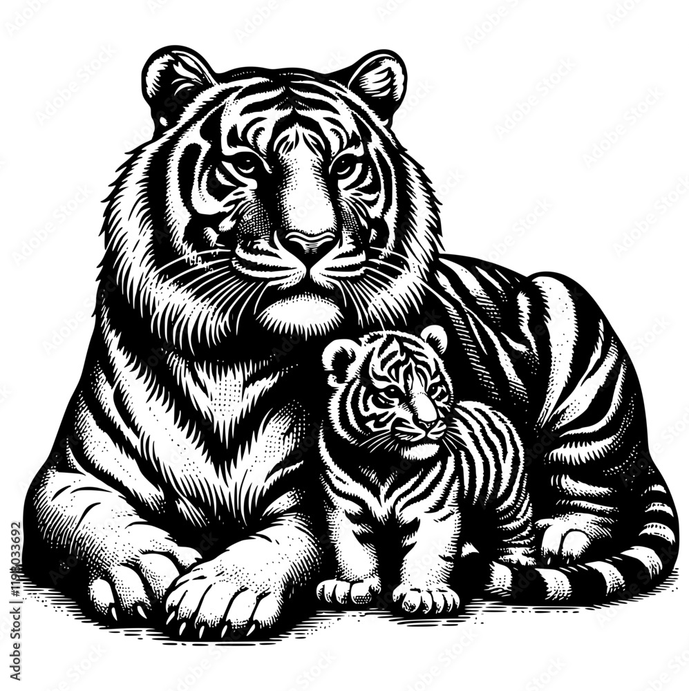 Fototapeta premium Tiger Illustration