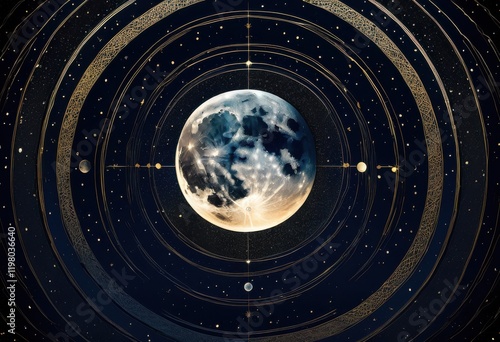 high resolution moon phases illustrations stunning astronomical art exploration celestial bodies, artwork, astronomy, design, detail, display, graphic photo