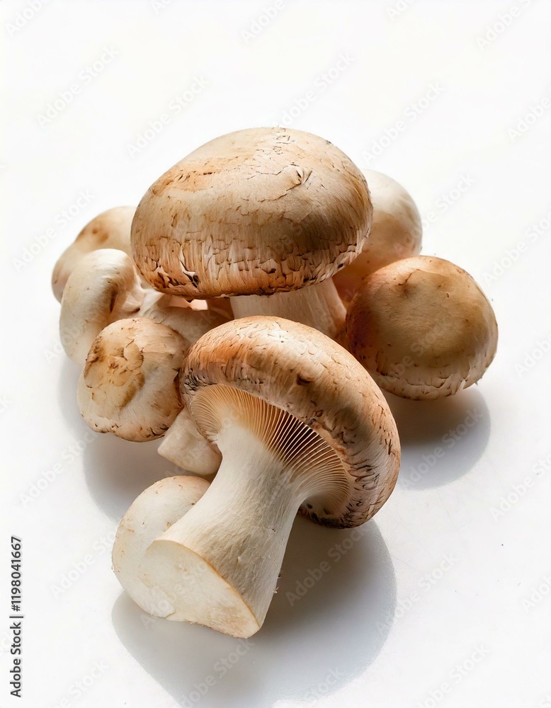 mushrooms on white background mushrooms on white background