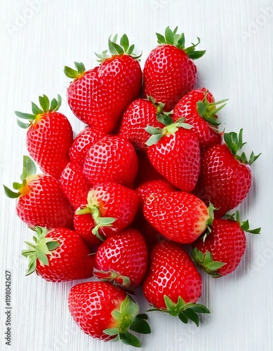 image of fresh strawberries on white background 5