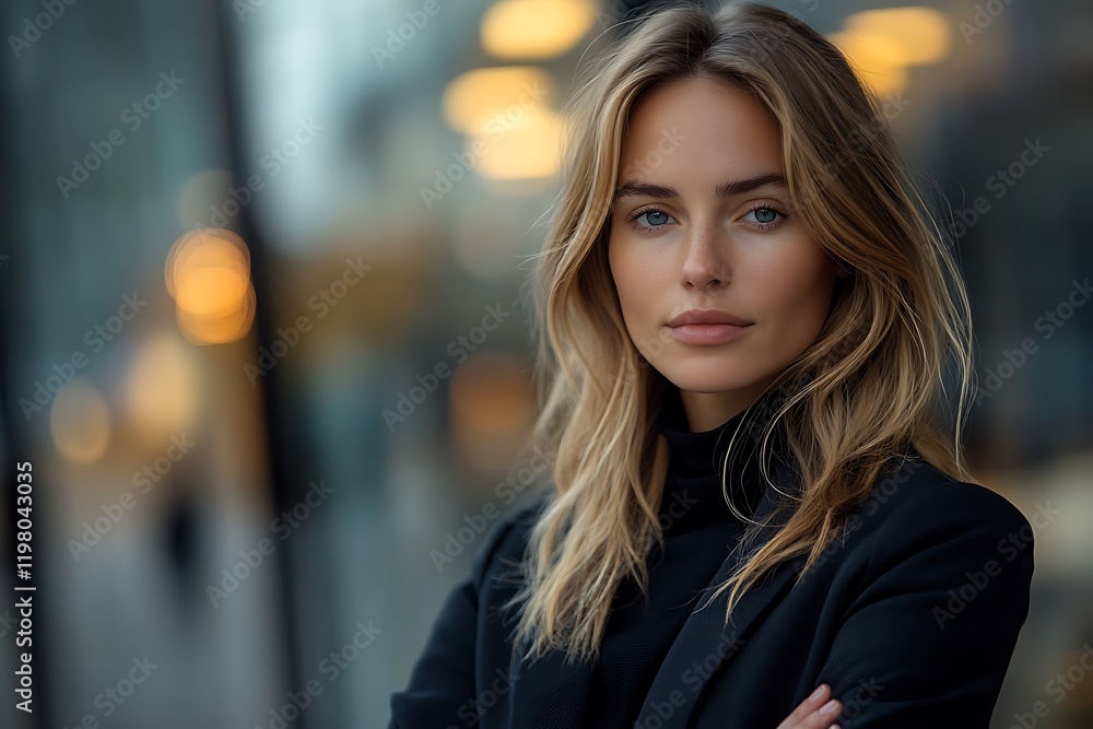 Confident Young Woman Portrait in Urban Setting Confident Young Woman Portrait in Urban Setting
