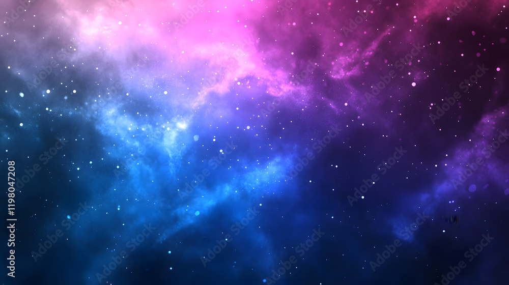 Naklejka premium Captivating Future Dusk: A Celestial Expanse with Brilliant Shades of Purple and Blue