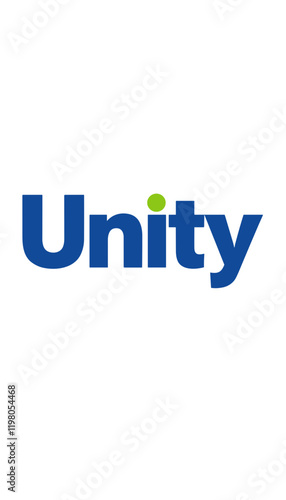 Unity logo design on a white background  