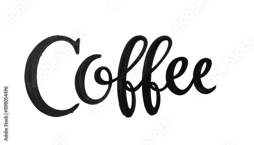 Coffee Typography Design on White Background  