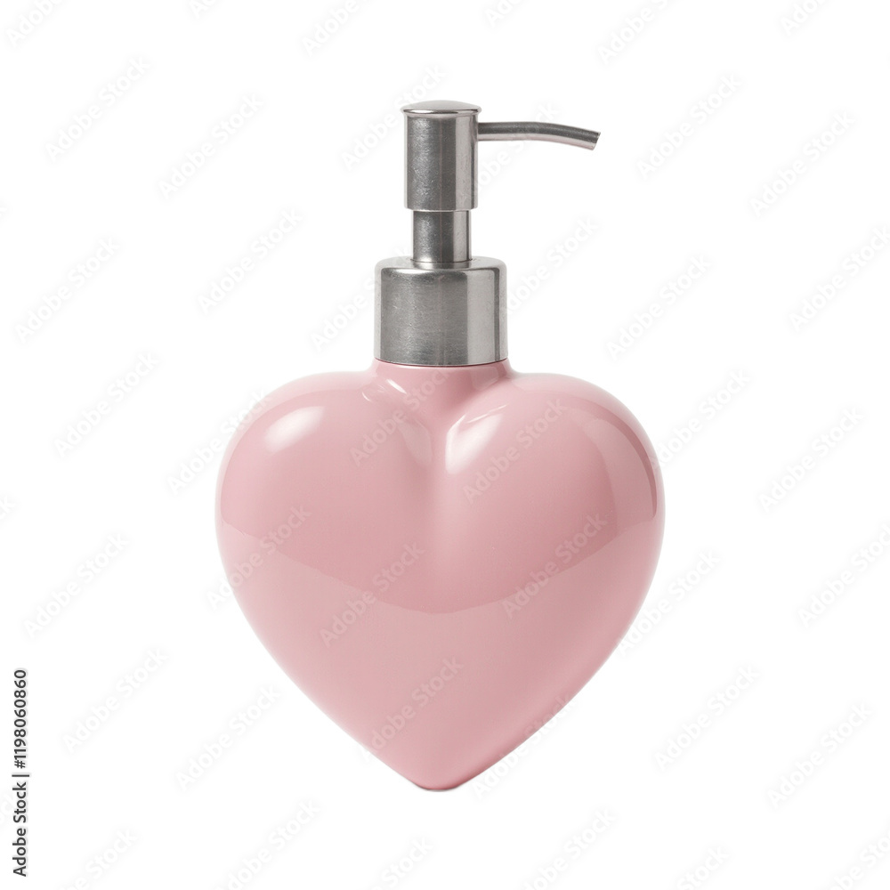 Obraz premium Heart shaped soap dispenser perfect for Valentines Day
