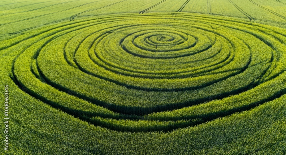 Large circle of green grass Large circle of green grass