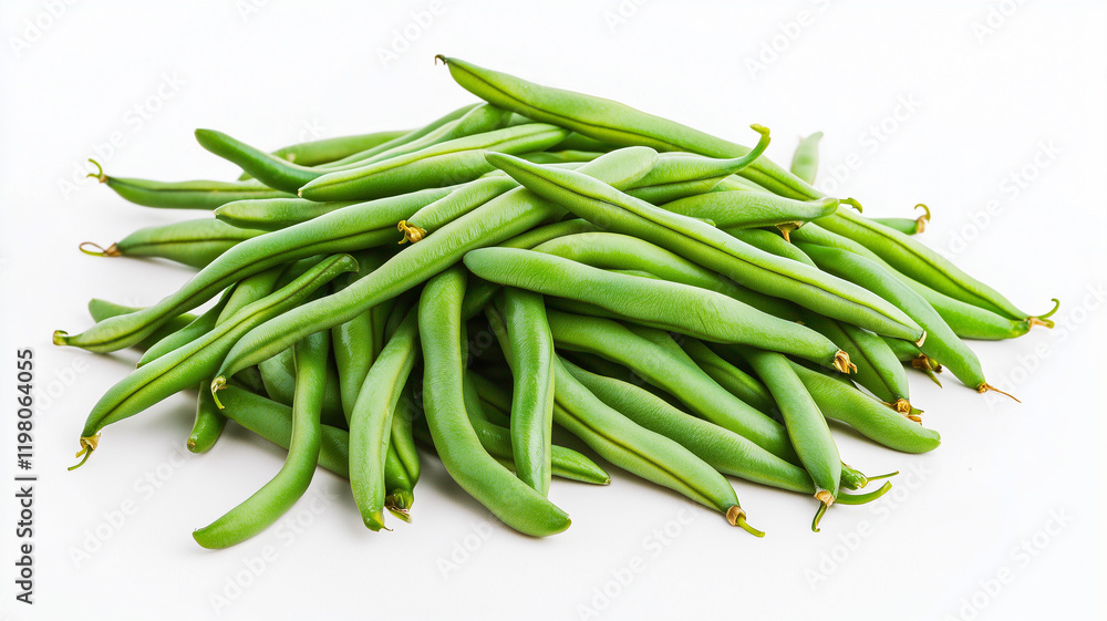 Whole Green beans on a white background
Whole Green beans on a white background