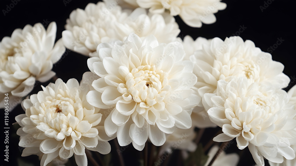 Close-up shot of a bouquet of white flowers, ideal for decorative designs Close-up shot of a bouquet of white flowers, ideal for decorative designs