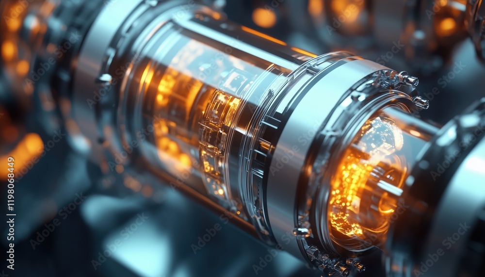 Fototapeta premium Nuclear Reactor Fuel: The Essential Uranium Rod Element For Reactor Fragmentation. Complete Your Reactor With This Crucial Component. Upgrade Now!