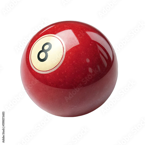 billiard ball isolated on white