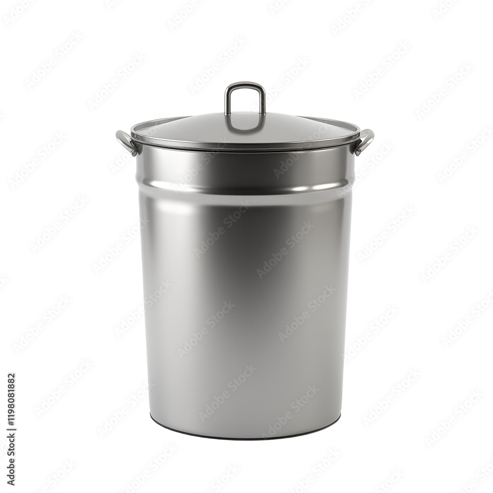 Picture of a gray metal trash can or basket Picture of a gray metal trash can or basket