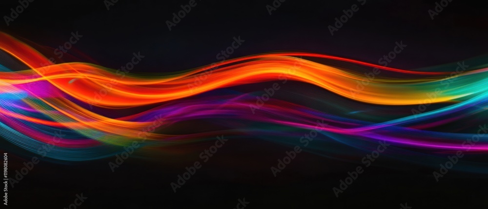 Abstract Colorful Waves of Light and Energy Abstract Colorful Waves of Light and Energy