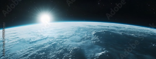 Earth's horizon seen from space
