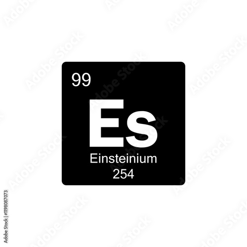 periodic table Einsteinium glyph icon