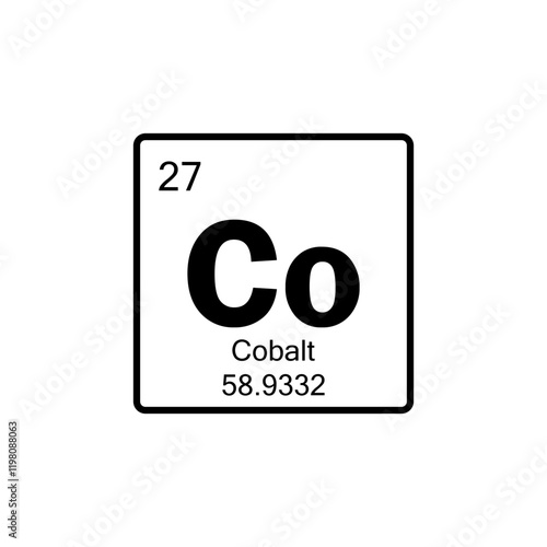 periodic table Cobalt line icon