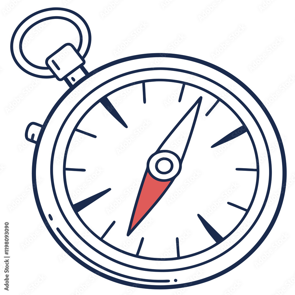 A stylized minimal digital compass icon