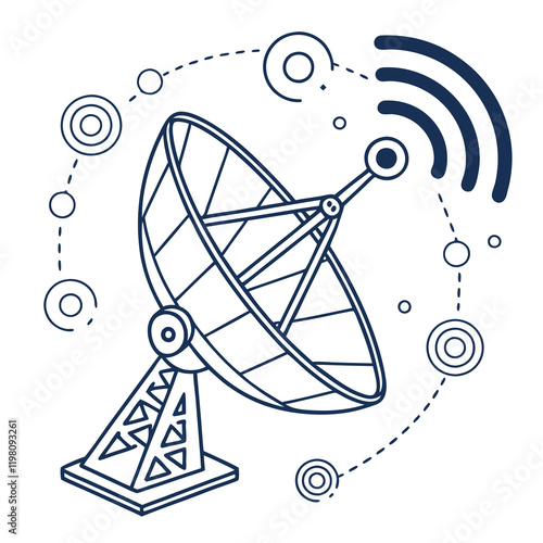 Clean digital data transfer icon with glowing connections