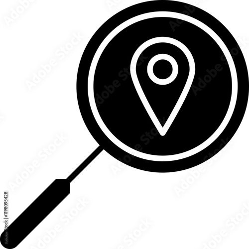 Location Analytics icon single vector illustration