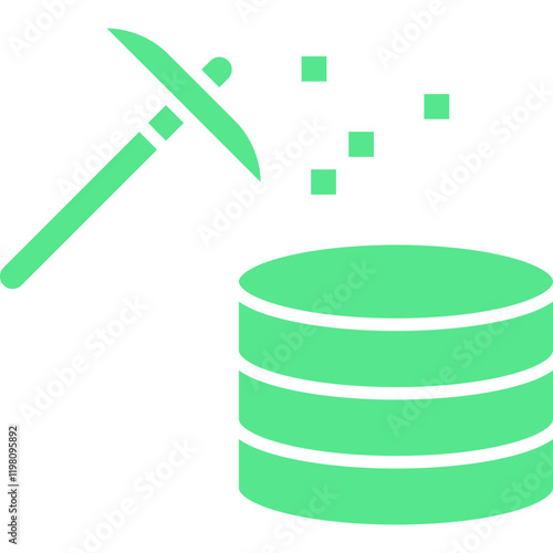 Data Mining icon single vector illustration