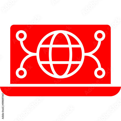 Grid Computing icon single vector illustration