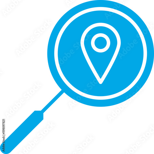 Location Analytics icon single vector illustration