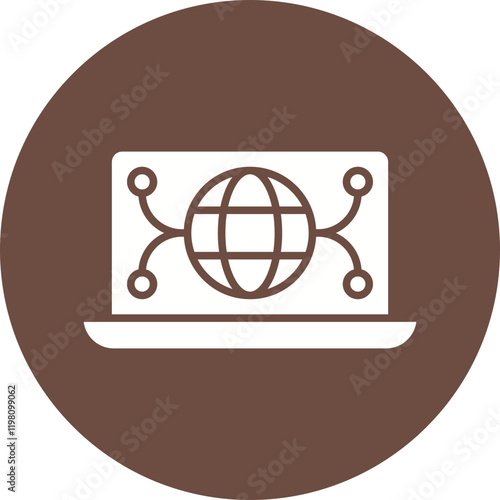 Grid Computing icon single vector illustration