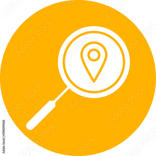 Location Analytics icon single vector illustration