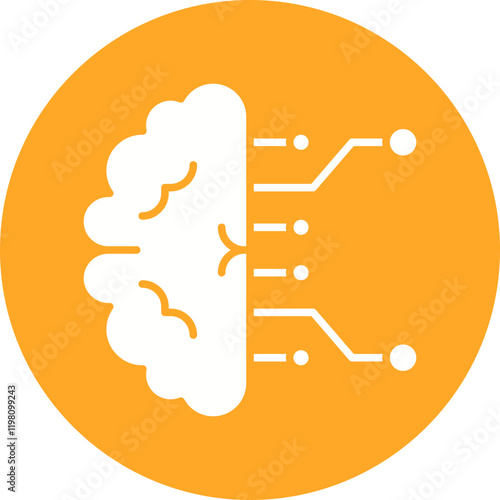 Artificial Intelligence icon single vector illustration