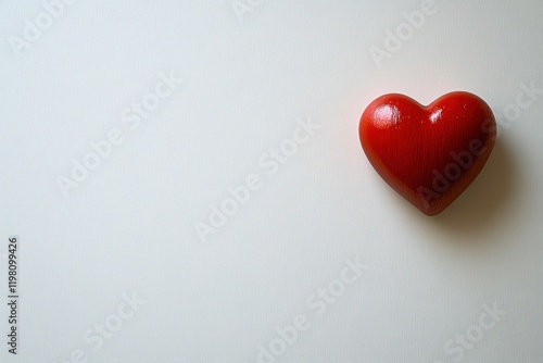 Wallpaper Mural Minimalist red heart design on neutral background for love and romance themes Torontodigital.ca