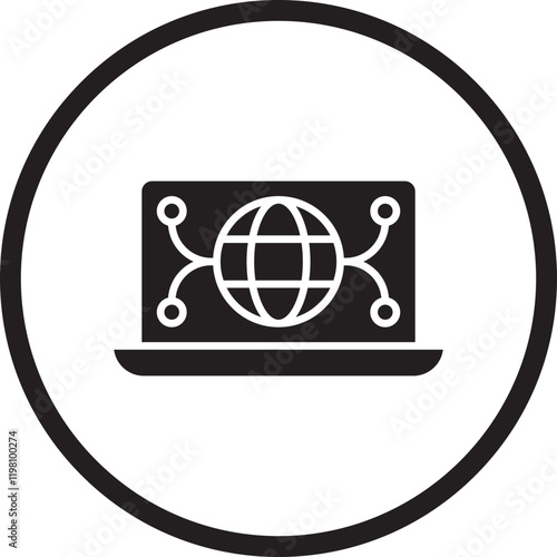 Grid Computing icon single vector illustration