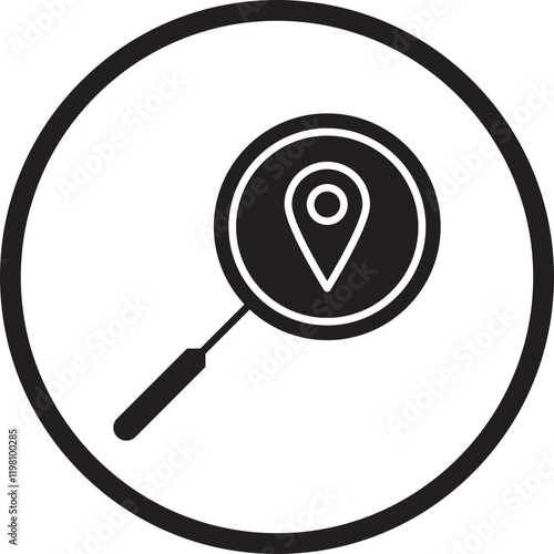 Location Analytics icon single vector illustration
