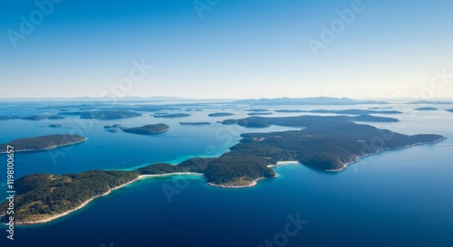 Wallpaper Mural Blue ocean with islands in the distance Torontodigital.ca