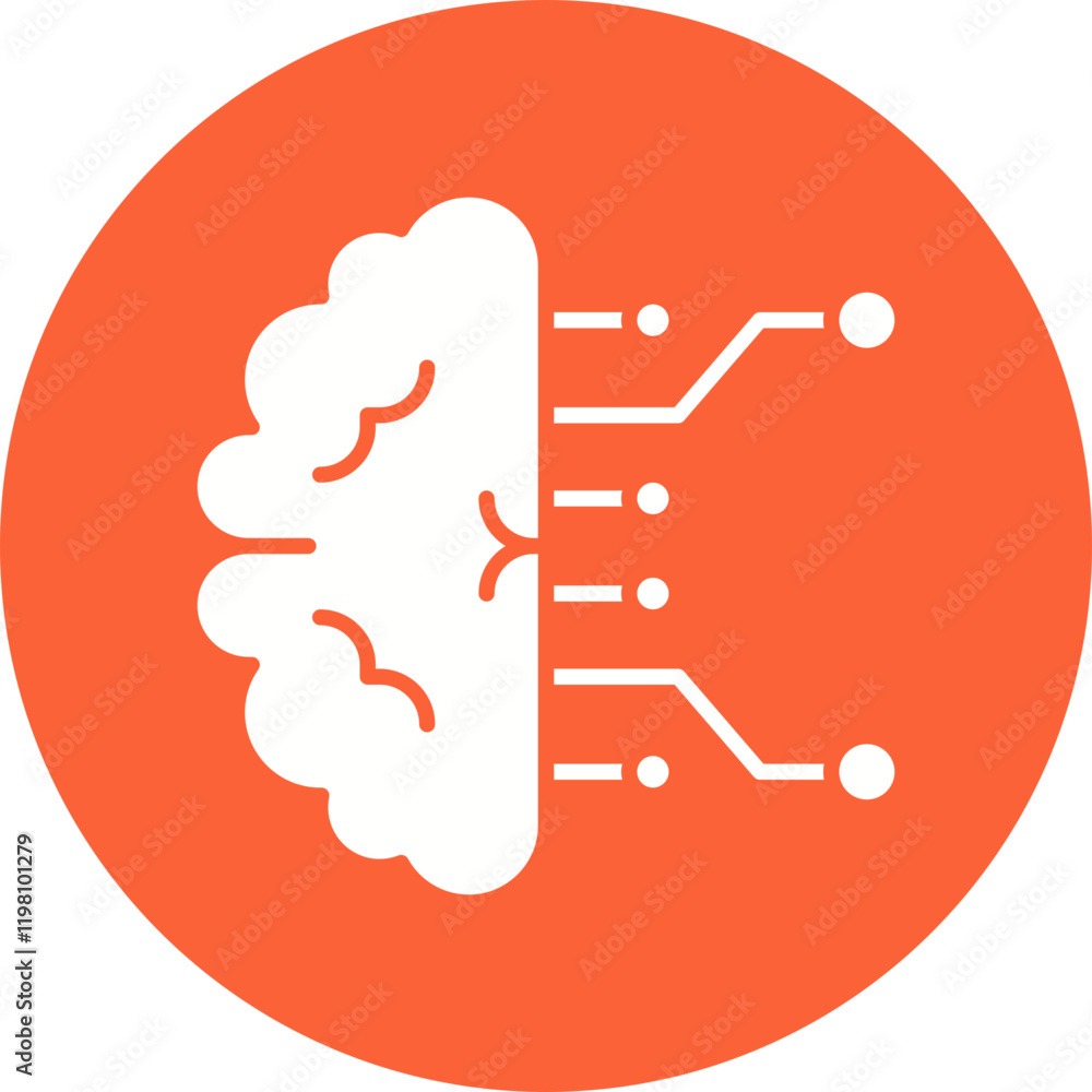 Artificial Intelligence icon single vector illustration Artificial Intelligence icon single vector illustration